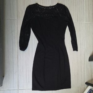 Bebe Black Lace Sheath Dress